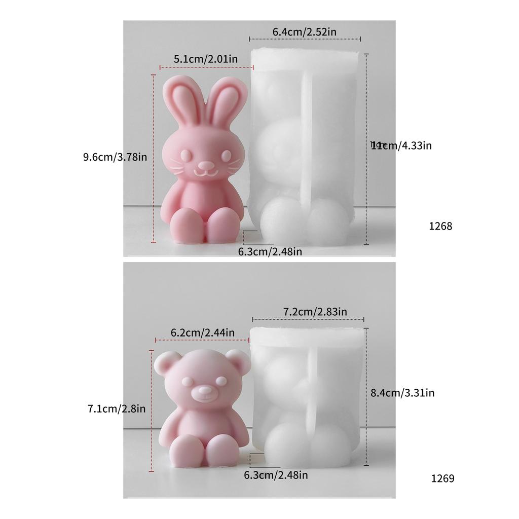 Multifuntional Silicone Molds Candle Moulds Soap Moulds Animal Shape Ornament Molds Craft Moulds for Crafting Lovers