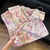 Silk scarf 71 * 71 imitation silk square scarf Korean atmosphere neck silk scarf flower pattern flower polka dot scarf