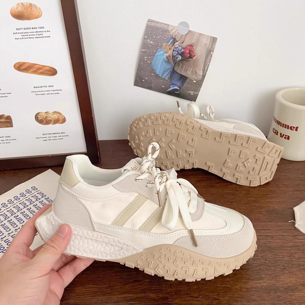 Double shoelace Forrest Gump shoes women's 2025 new thick-soled heightening casual versatile trend German training shoes niche women's shoes