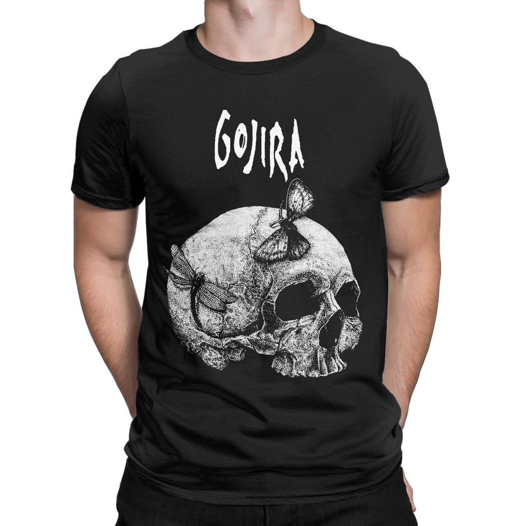 Gojiraed T Shirts for Men Cotton Vintage T-Shirts Round Collar  Tees Short Sleeve Clothes Plus Size