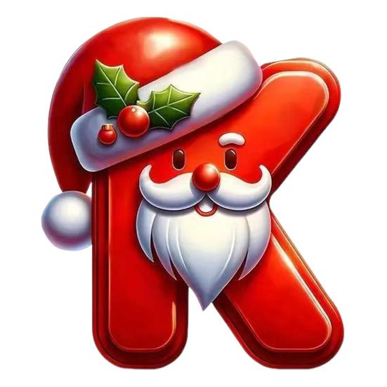 26 Letters Christmas Ornaments Personalized Santa Claus Monogram Initial Letter Xmas Tree Pendant for Tree DIY Craft Home Decor