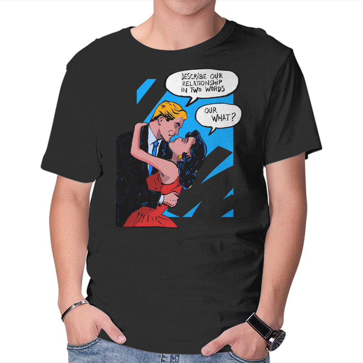 Unisex Crew Neck T-Shirt Our Relationship Graphic Short Sleeve Casual Tee S