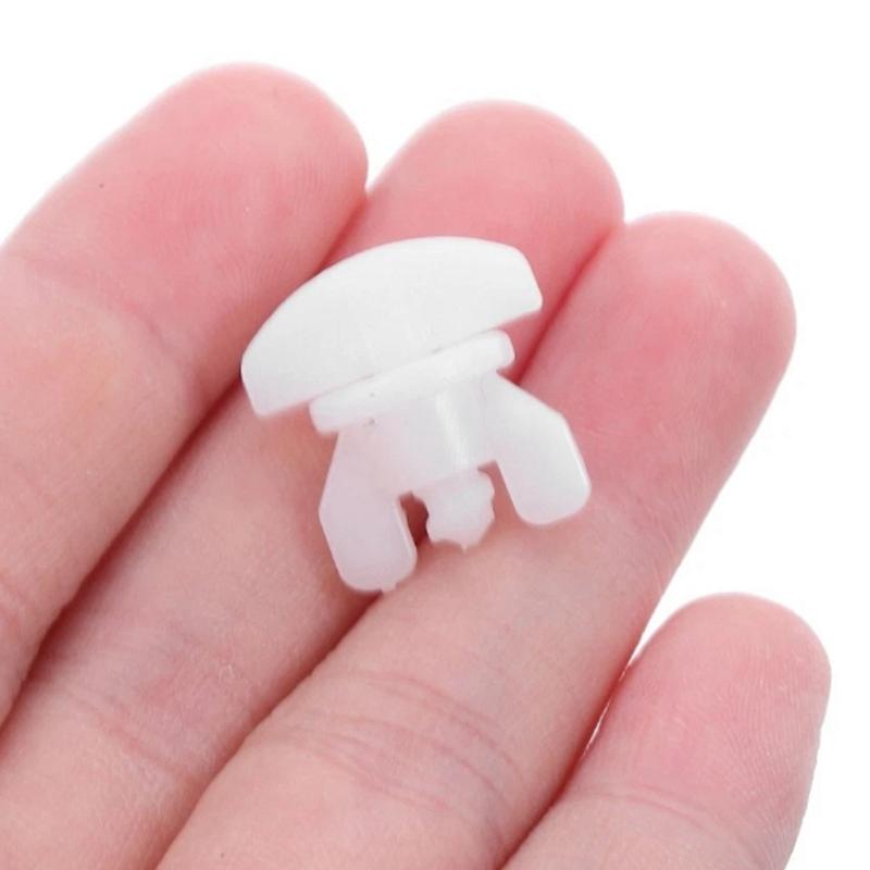 Sada 10 bílých plastových zarážek pro závěsové kolejnice Snadná instalace Posuvné jezdce pro kolejnice Závěsové upevňovací prvky