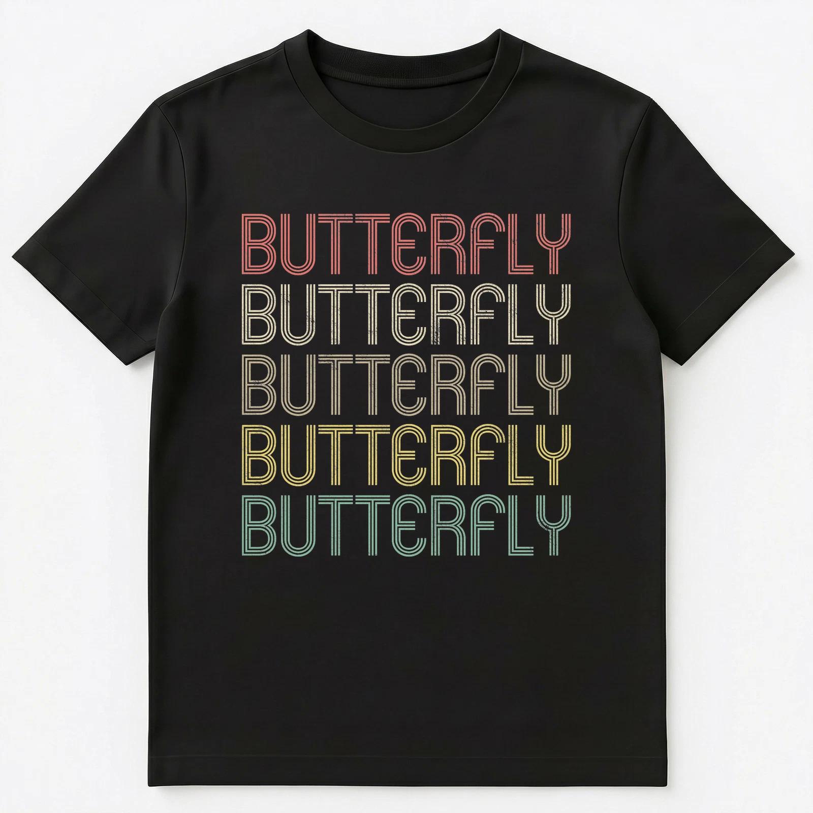 

Retro Style Butterfly Swimming Unisex T-Shirt 3XL