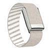 Diamond-Embedded For WHOOP 5.0 Straps Nylon Woven Elastic Casual Wristband with Full-Diamond Bright Silver Metal U-Frame for Whoop 5.0 MG Band