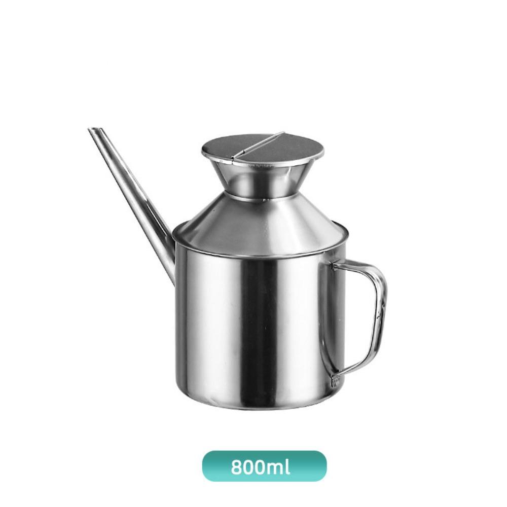 Stainless Steel Oil Bottle Lard Strainer Storage Container Cooking Oil Strainer Durable Multipurpose Filter Tank Kitchen