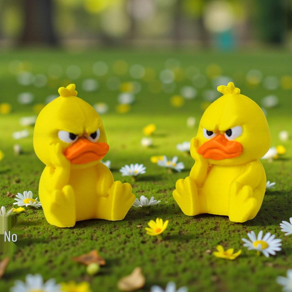 3D Printed Creative Duck Desktop Ornament – Quirky Cute Duck Prank Birthday Gift