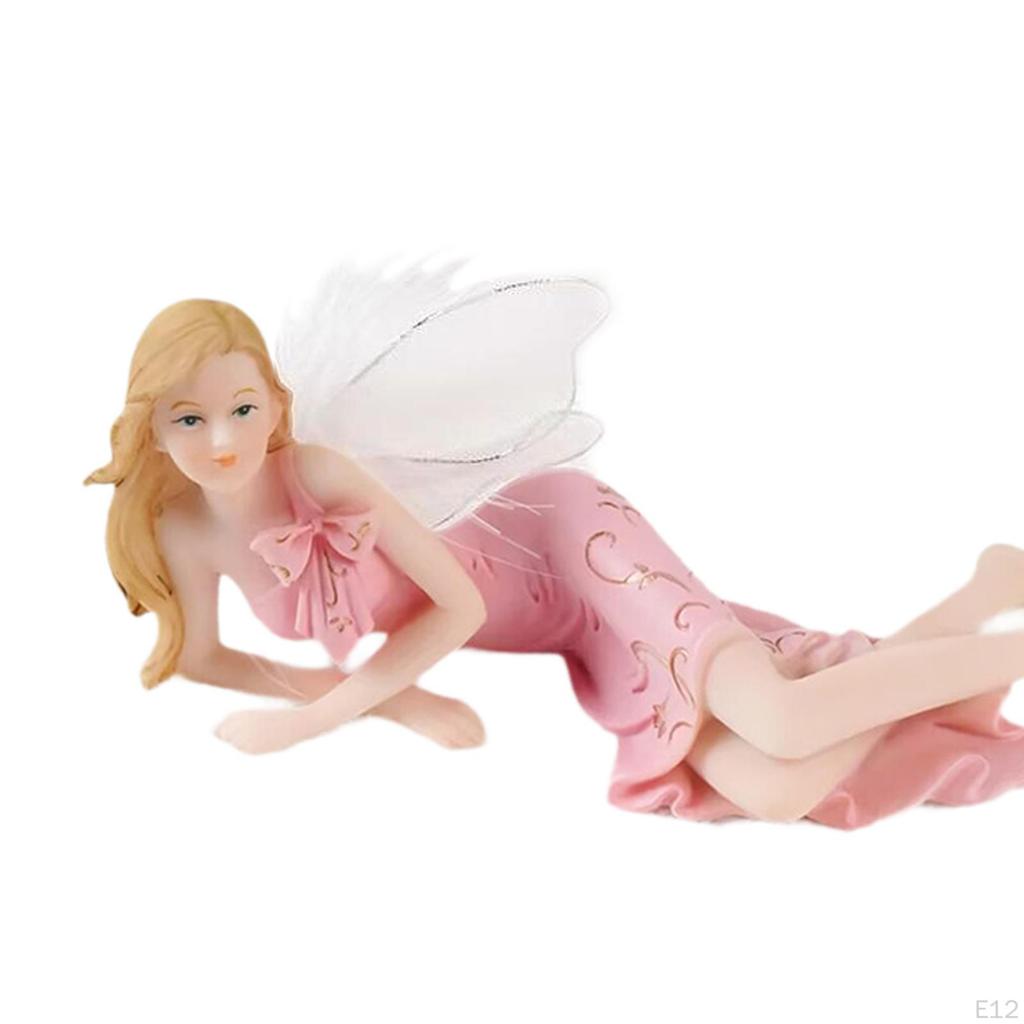 Angel Figurine Desktop Decor Resin Craft for Living Room And Bedroom