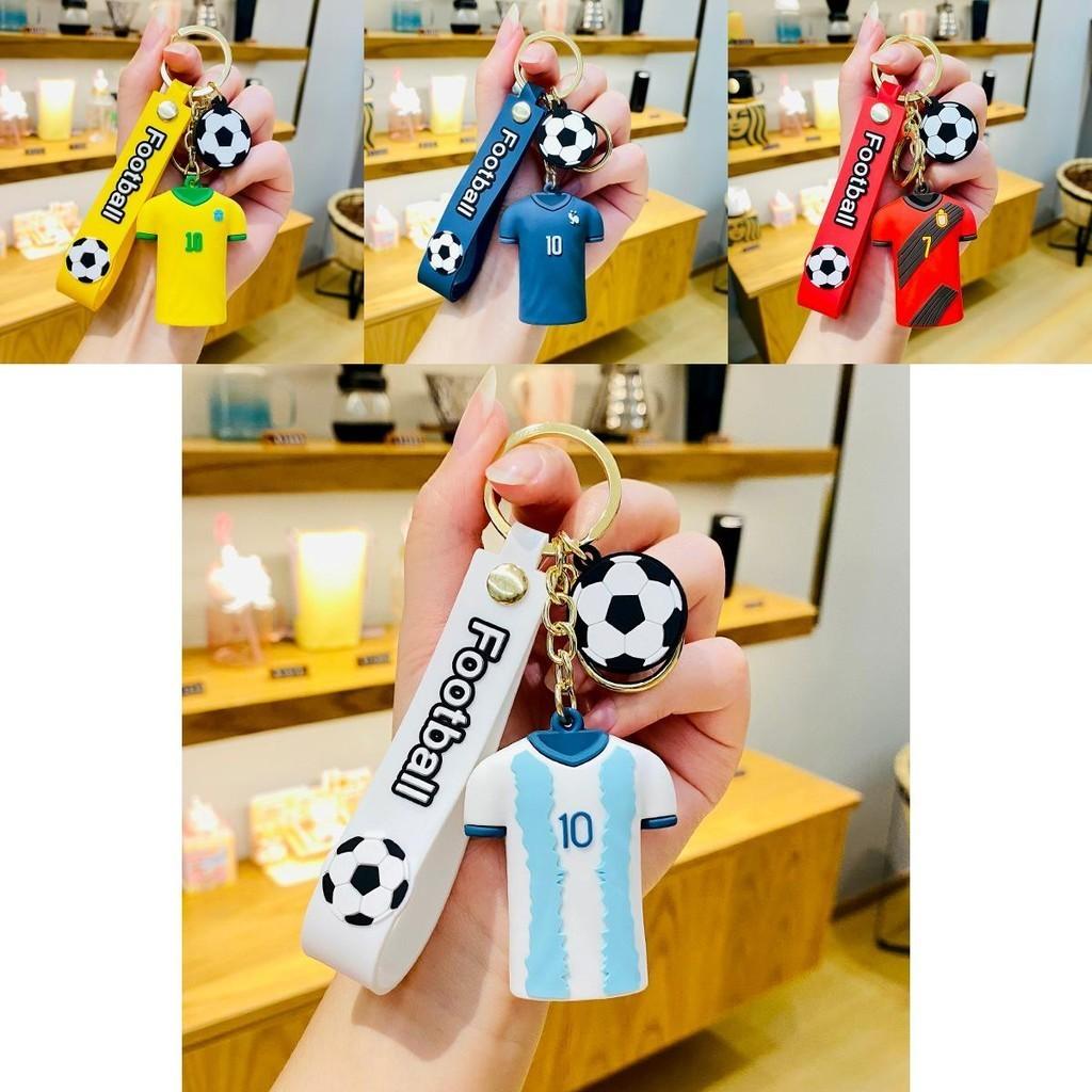 Adorable Cartoon Football Jersey Keychain Pvc Material Ideal For Backpacks