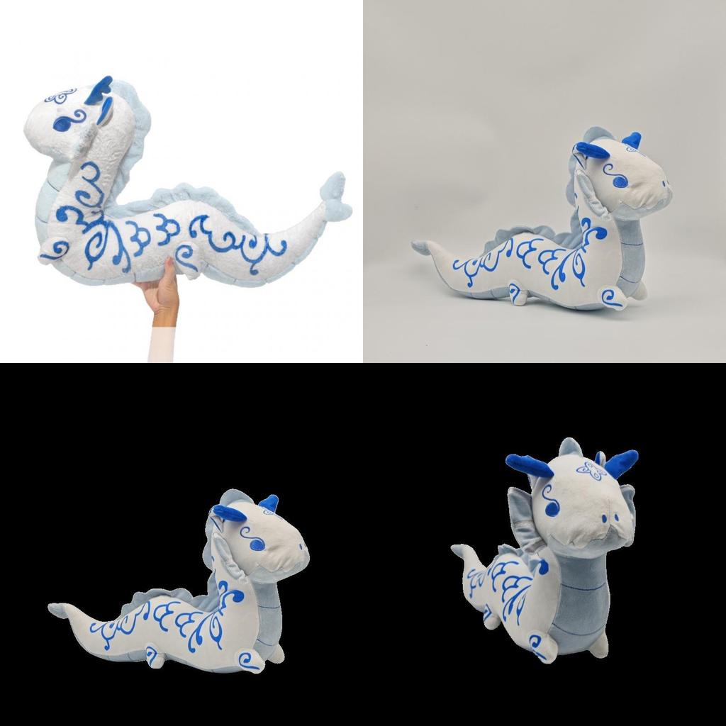 Chinesischer Drache Plüschkissen mit kurzem Kunstpelz Weiches Spielzeug zum Sammeln und als Geschenk