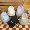 College style ins letter simple learning schoolbag for junior high school students with large capacity daily learning backpack
