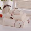 Set de prosoape de baie cu desene animate: Absorbant, Mare, Cutie Cadou cu 3 Piese pentru Femei