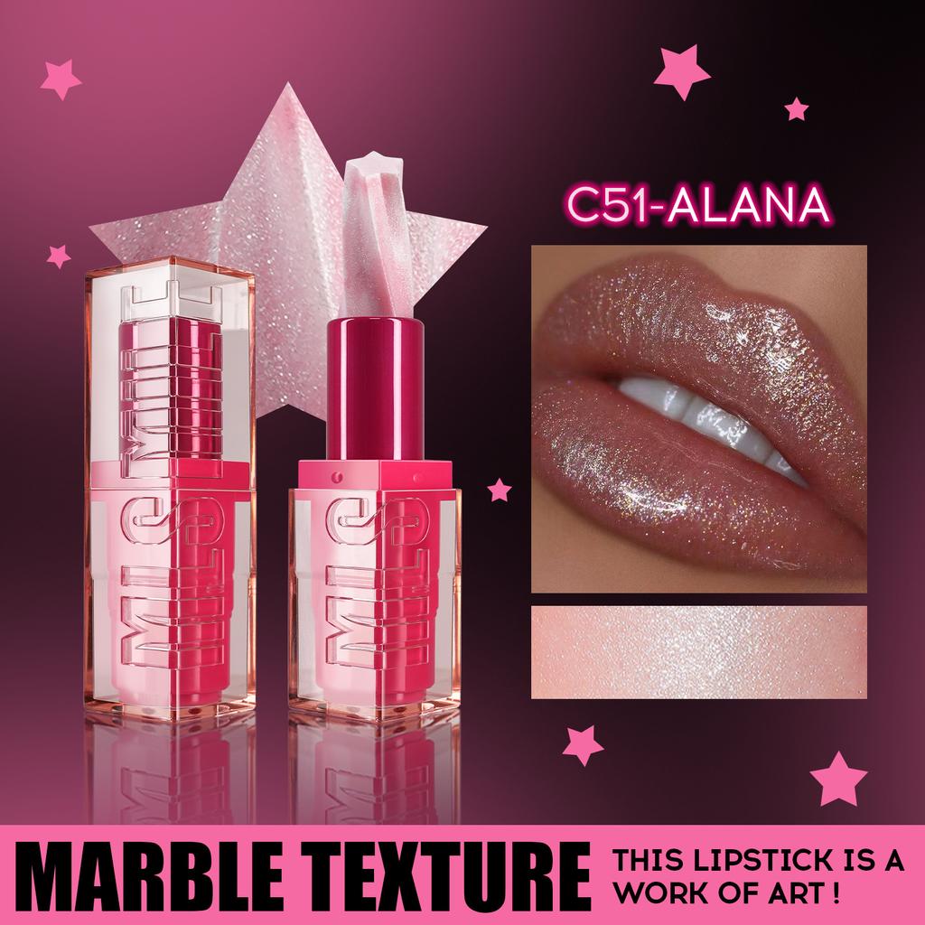 MLSMILE Pearlescent Spiral Lipstick Moisturizing Moisturizing Fine Glitter Lipstick Lip Gloss Hot Sale