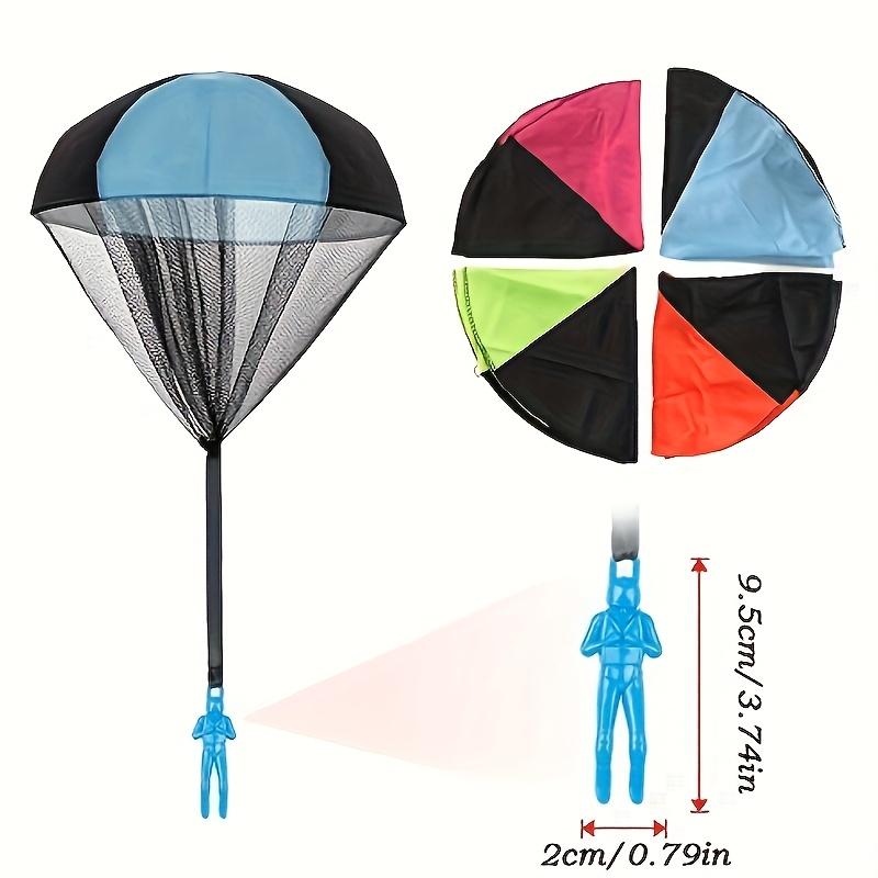 10pcs Colorful Tangle-Free Parachute Toy Set for Youngsters Durable,Outdoor Flying Toys In Assorted Colors Black,Red,Blue,Green,Yellow,Orange,Pink