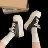 Queen Fan Black Retro Platform Low Top Canvas Shoes Women's 2025 New Autumn Casual Breadboard Shoes