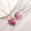 Friendship Pendant Necklace Set Magnetic Clasp Neck Chain Pair Women's Best Friend Necklaces with Heart Pendant