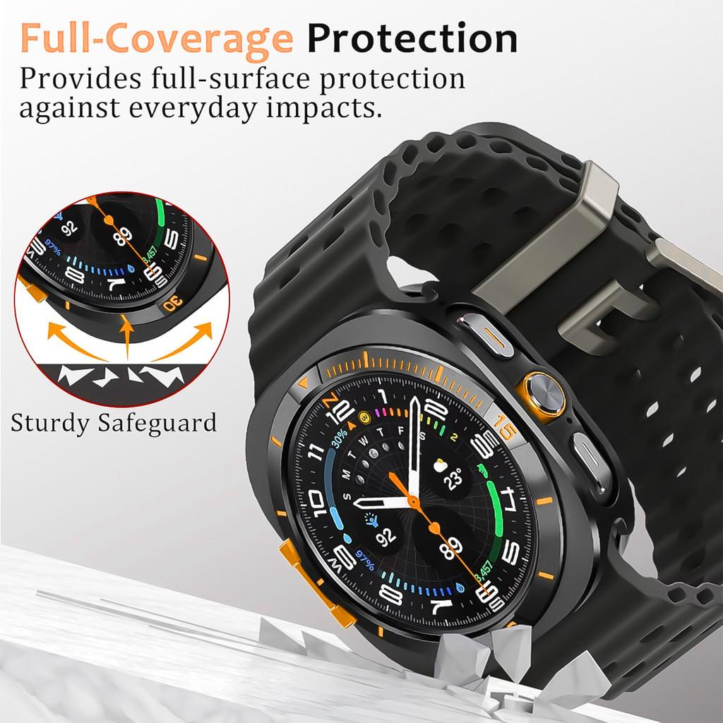 Metalllegierungsgehäuse für Samsung Galaxy Watch Ultra 2026 47mm Luxuriöser Bumper-Schutzrahmen für Galaxy Watch Ultra 47mm Abdeckung Zugriff