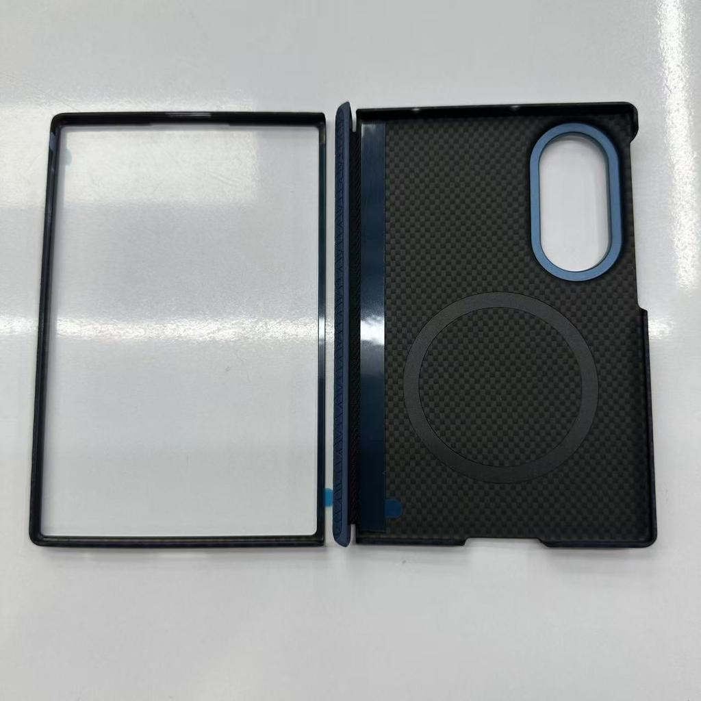 High Quality Business Carbon Fiber Pattern PC Magsafe Case for Samsung Galaxy Z Fold 8 Wide Slim Hinge Full-Protection Cover