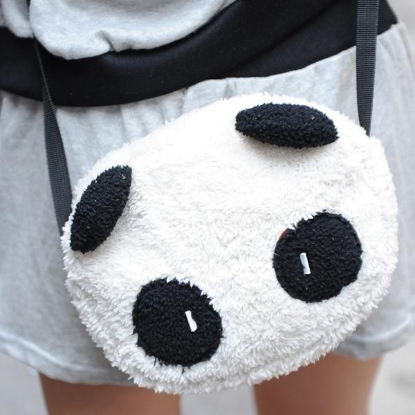 fluffy panda backpack