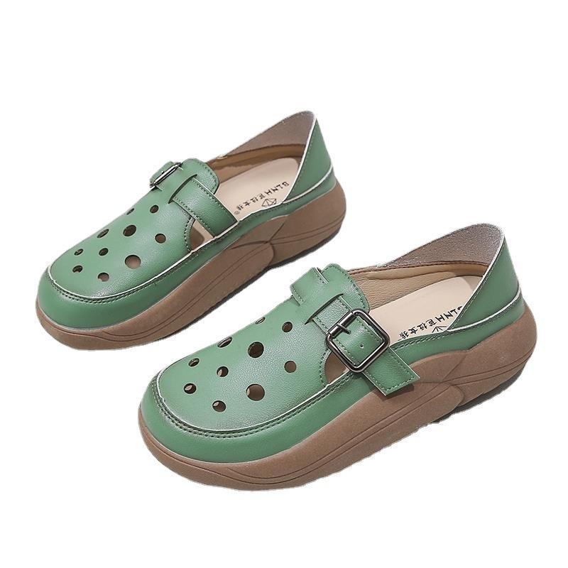 Summer Baotou Hollow Thick Bottom Sandals for Women