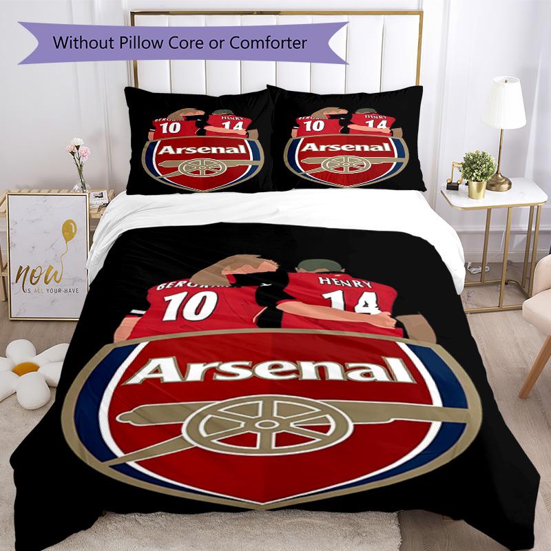 Arsenal Bedding Set Breathable Duvet Cover with Pillowcases Decorative Bed Linen for Bedroom Home Decoration Birthday Gift
