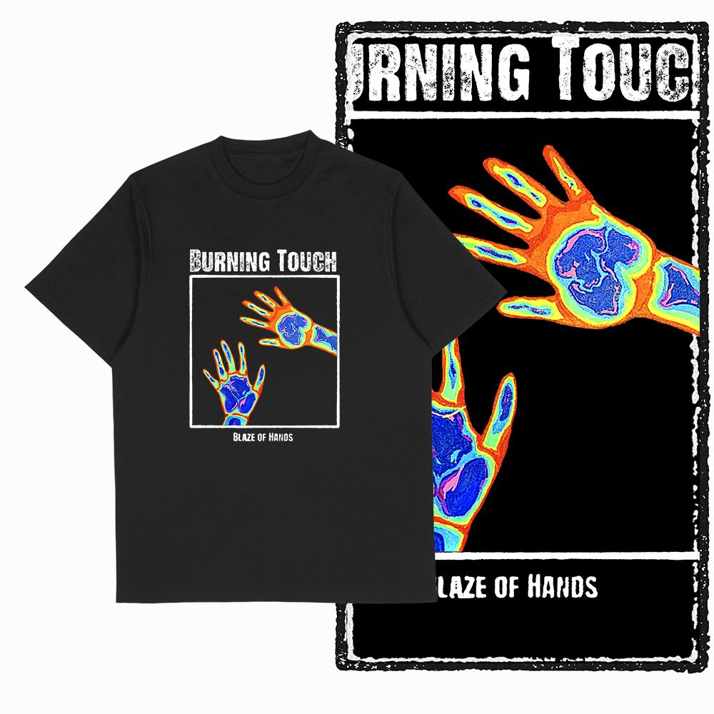 Zomer Klassiek Hip-Hop Mode Patroon Bedrukt Heren T-shirt met Korte Mouwen Katoen Ronde Hals Los, Casual En Ademend