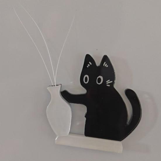 1 Stück Katzenbart-Halter Kühlschrankmagnet Katzenhaar Miniatur-Vasen-Sammler Behälter Haustier-Gedenkstück Andenken Dekoration