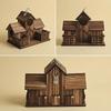 Waterproof Bird Feeding Birdhouse Hanging Bird Nesting Box Outdoor Birdhouse  Wild Birds Habitat