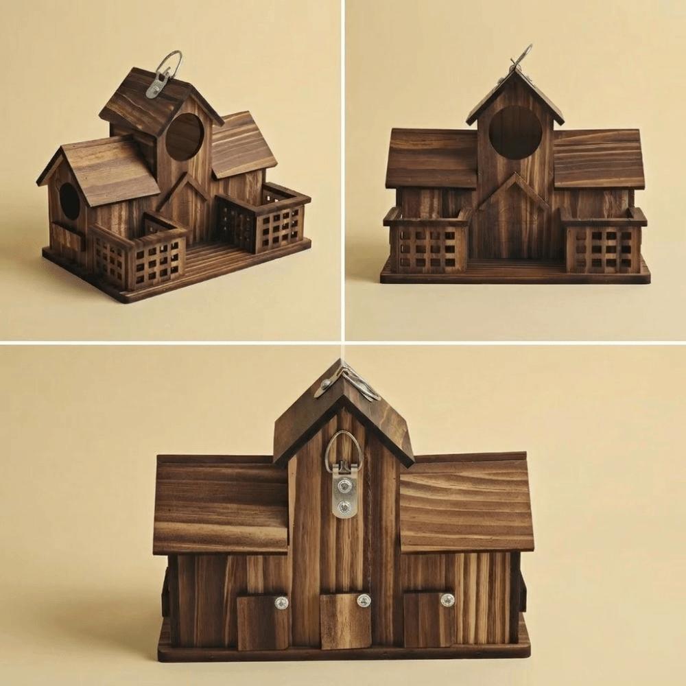 Waterproof Bird Feeding Birdhouse Hanging Bird Nesting Box Outdoor Birdhouse  Wild Birds Habitat