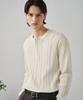 Drawfit Ribbed Henley Neck T-Shirt [Ivory]