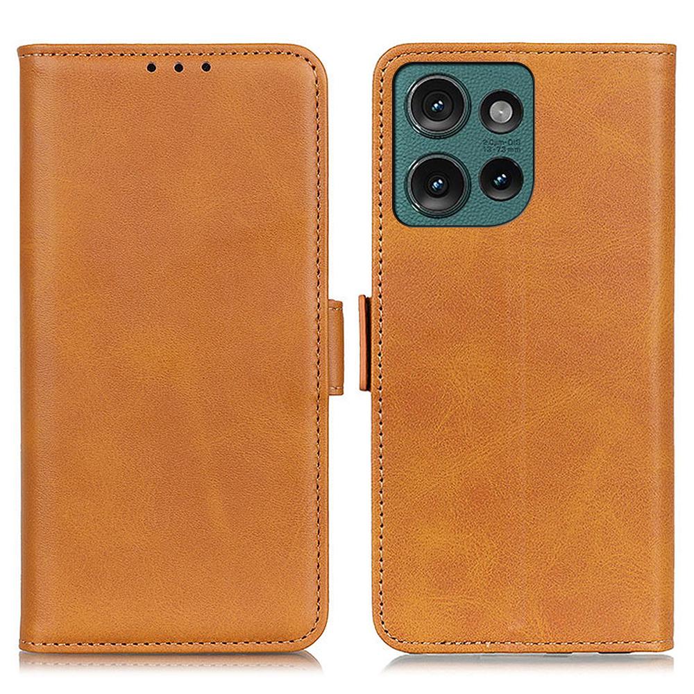 For Motorola Edge 50 Neo 5G/Moto S50 5G/Thinkphone 25 5G Case Stand Cowhide Texture PU Leather Phone Cover