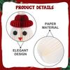 3D Christmas Ornament Made of Paper with Honeycomb Structure, Snowman, Home Decoration, Table
