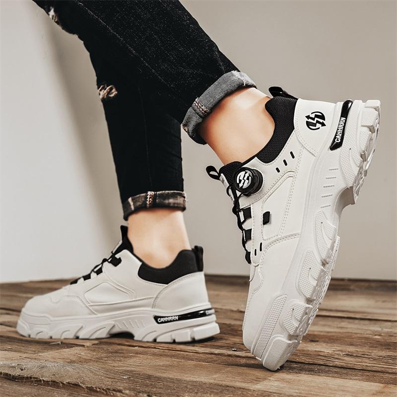 New Men Shoes Unisex Corner Low Cut Boots British Style Workwear Shoes Motorcycle Shoes Versatile Casual TrendyZapatillas Hombre