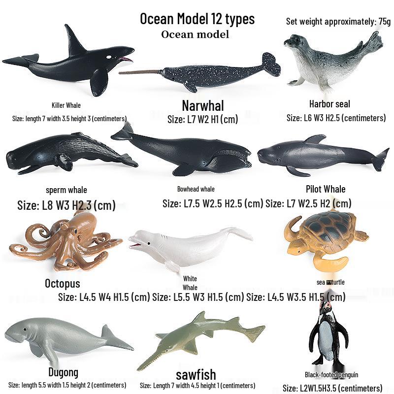 Emperor Penguin Marine Animal Model Toy Set for Kids