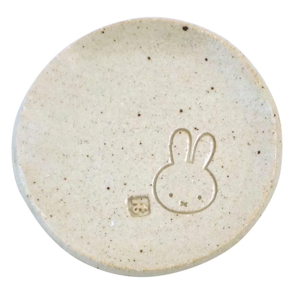 Kaneshotouki Dick Bruna Small Mino Tatara White Antique Made in 211131 "Miffy" Plate, Approx. 10cm, Ware, Method, Clay, Pottery, Japan,