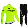 Unisex Long Sleeve Fleece-Lined Cycling Jersey Set Mountain Road Bikes Riding