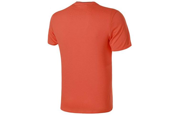 Adidas T Shirts Men's Orange Crew Neck Moderate Straight Fit CW4057