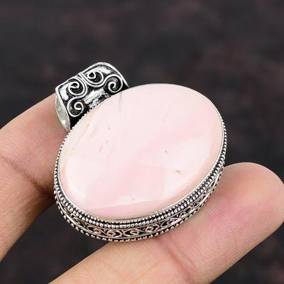 Pendentif opale rose bijoux en pierres précieuses pendentif vintage 925 pendentif en argent sterling bijoux opale rose fait à la main pendentif de style moderne cadeau pour maman