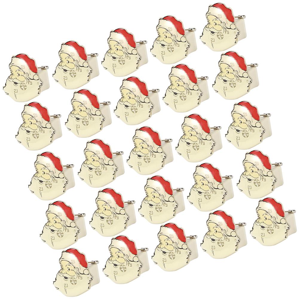 25pcs Brooch Pin Badge Christmas Theme LED Luminous Party DIY DecorationSanta Claus