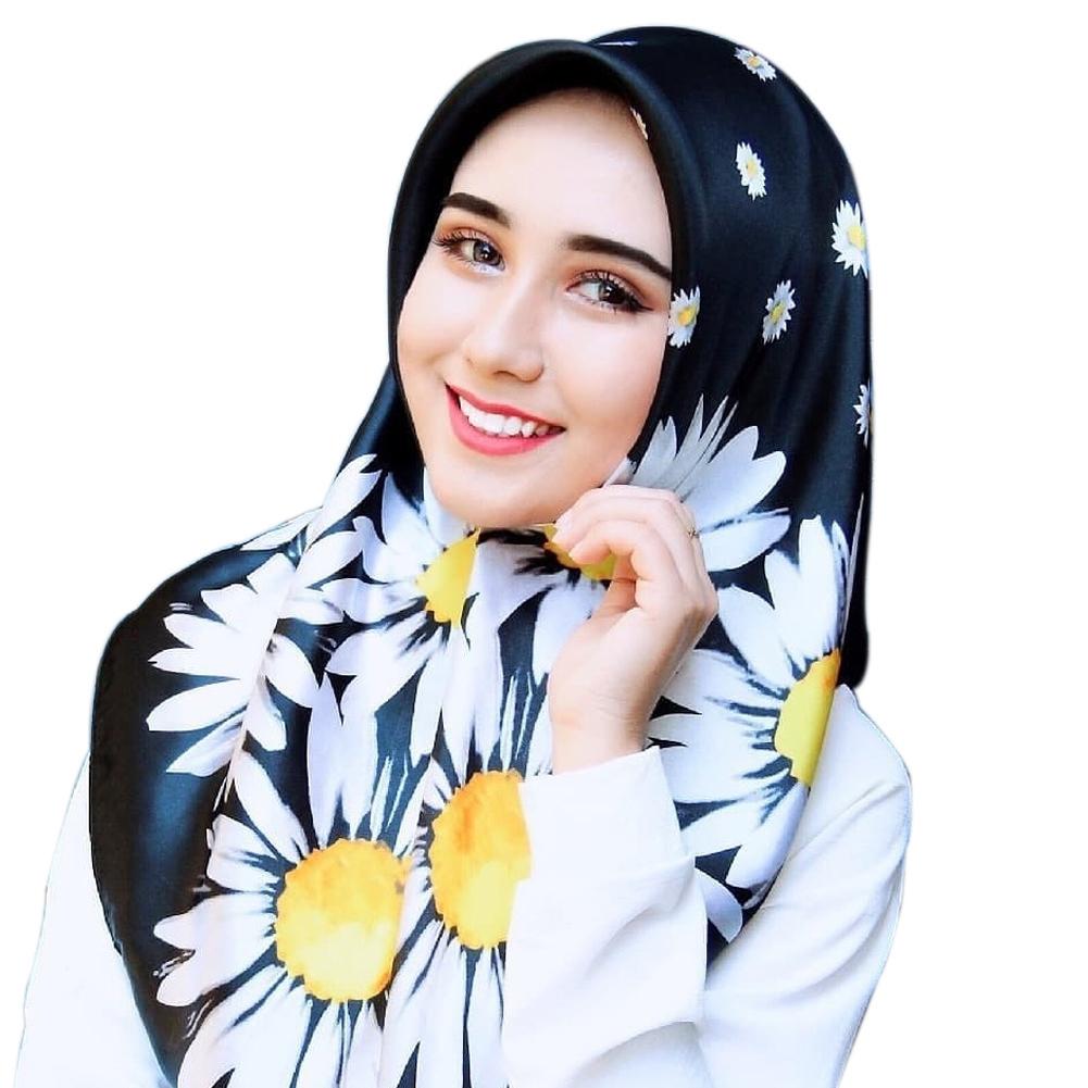 Women Malaysia Floral Printing Square Scarf