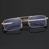 [Vintage Flat Lens Glasses] Unisex Full-Frame Metal Vintage Flat Lens Glasses - 1 Pair - New Summer Fashion Trend for Business Casual Daily Wear
