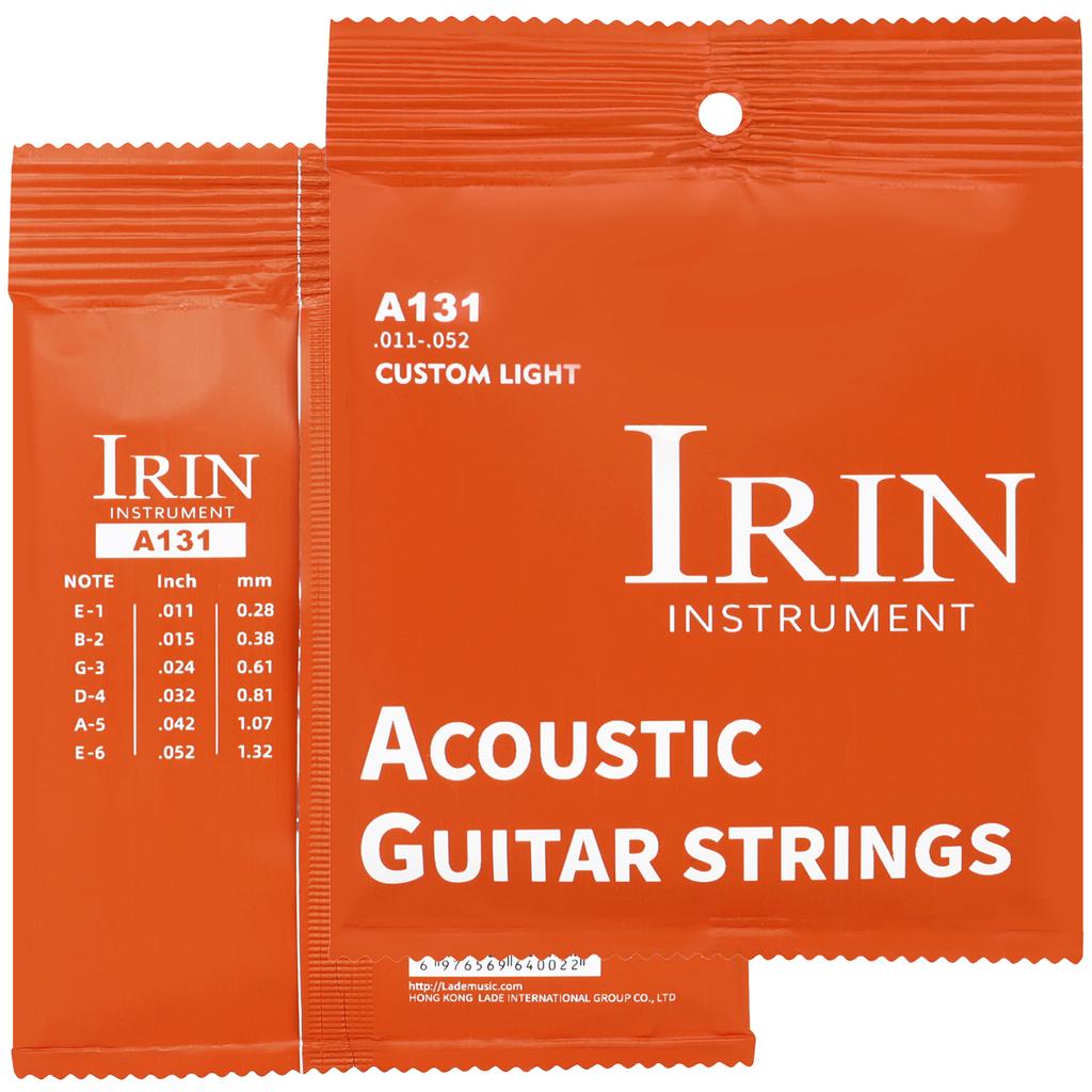 IRIN Acoustic Guitar Strings Carbon Steel Red Copper Winding Antirust Coating Acoustic Folk Guitar Strings Guitar Accessories