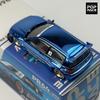 POPRACE 1:64 Rocket Rabbit Civic EG6 Chrome Blue alloy car model 206