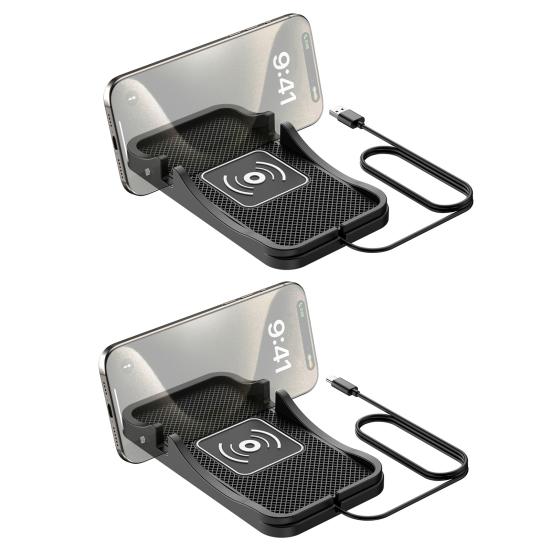 Wireless Phone Charger Car Charging Pad with Non-Slip Base IPX5 Waterproof Universal 20W Phone Cordless Charging Mat