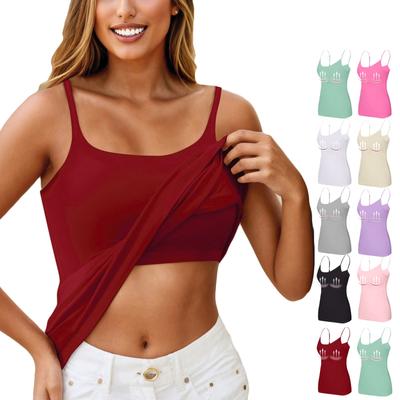 2PC Women's Camisole With Bottom And Chest Pad, Sexy Oversized Underwear With Chest Pad