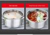 Stainless Steel Single-Serve Mini Hot Pot with Induction Compatibility and Extra Thick Design for One Person