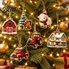 Kids Holiday Activity Ornament Set Calendar 24Pcs Christmas Advent Sets Farm Acrylic 2D with Rustic