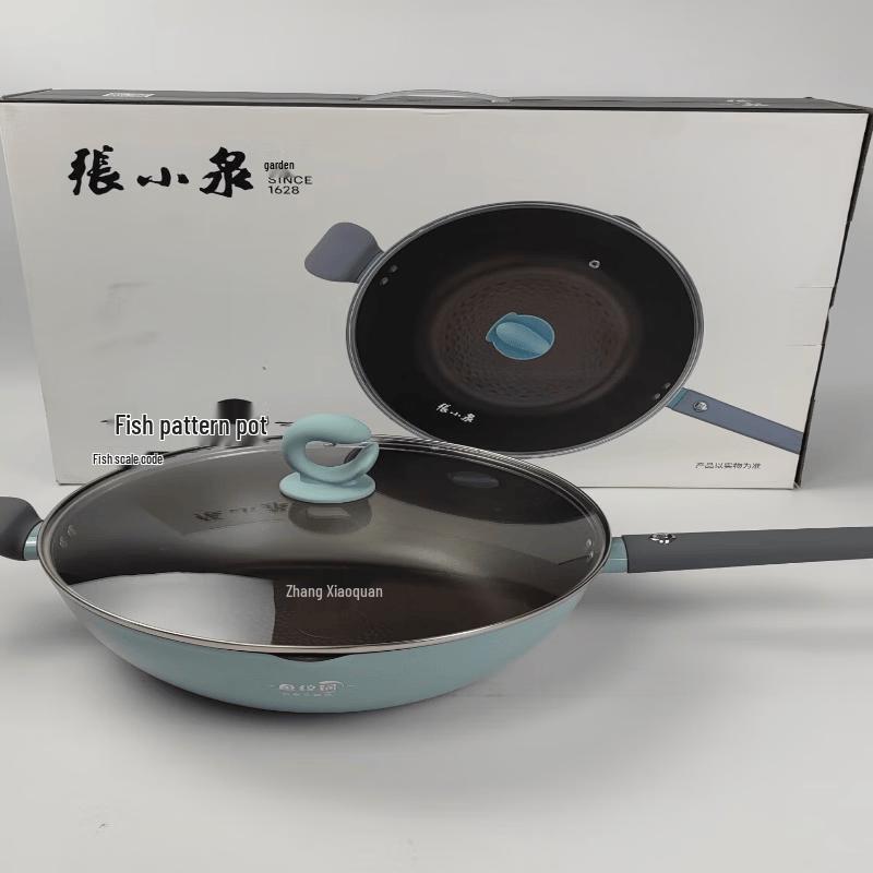 Zhang Xiaoquan C31830100 Вок для жарки с рисунком рыбы, антипригарный