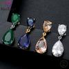 HuiSept Trendige Wassertropfenform Zirkon Ohrringe 925 Silber Schmuck Accessoires für Damen Hochzeitsparty Versprechensgeschenk Großhandel