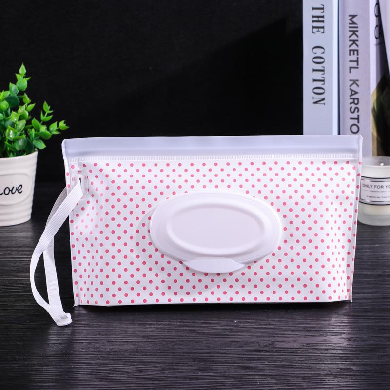 Waterproof EVA Baby Wipes Tissue Bag with Window and Pull-Out Design